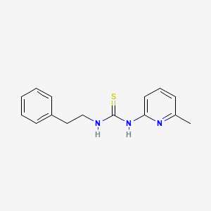 molecular formula C15H17N3S B1227398 1-(6-甲基-2-吡啶基)-3-(2-苯乙基)硫脲 