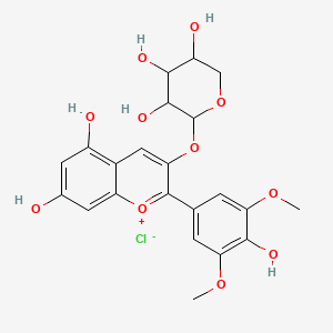 molecular formula C22H23ClO11 B12273982 2-[5,7-Dihydroxy-2-(4-hydroxy-3,5-dimethoxyphenyl)chromenylium-3-yl]oxyoxane-3,4,5-triol;chloride 