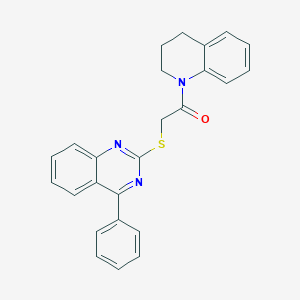 1-(3,4-dihydroquinolin-1(2H)-yl)-2-[(4-phenylquinazolin-2-yl)sulfanyl]ethanone