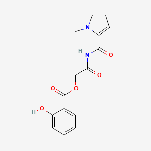 molecular formula C15H14N2O5 B1227401 2-羟基苯甲酸[2-[[(1-甲基-2-吡咯基)-氧代甲基]氨基]-2-氧代乙基]酯 