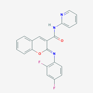 (2Z)-2-[(2,4-difluorophenyl)imino]-N-(pyridin-2-yl)-2H-chromene-3-carboxamide