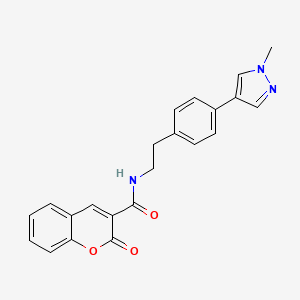 N-{2-[4-(1-methyl-1H-pyrazol-4-yl)phenyl]ethyl}-2-oxo-2H-chromene-3-carboxamide