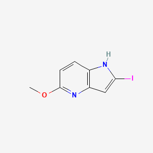 molecular formula C8H7IN2O B12274045 2-Iodo-5-methoxy-4-azaindole 