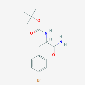 molecular formula C14H19BrN2O3 B12274060 Boc-L-4-BR-phe-NH2 