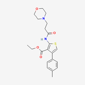 molecular formula C21H26N2O4S B1227408 4-(4-甲基苯基)-2-[[3-(4-吗啉基)-1-氧代丙基]氨基]-3-噻吩羧酸乙酯 