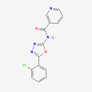 molecular formula C14H9ClN4O2 B1227409 N-[5-(2-氯苯基)-1,3,4-恶二唑-2-基]-3-吡啶甲酰胺 