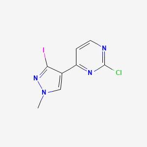 2-chloro-4-(3-iodo-1-methyl-1H-pyrazol-4-yl)pyrimidine