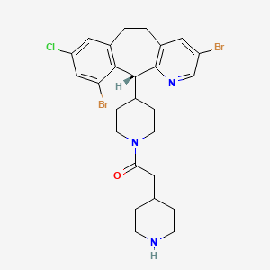 molecular formula C26H30Br2ClN3O B12274099 (R)-1-(4-(3,10-Dibromo-8-chloro-6,11-dihydro-5H-benzo[5,6]cyclohepta[1,2-b]pyridin-11-yl)piperidin-1-yl)-2-(piperidin-4-yl)ethanone 