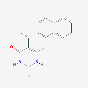 molecular formula C17H16N2OS B1227411 5-Ethyl-6-(1-naphthylmethyl)-2-thiouracil 