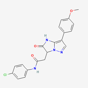 N-(4-chlorophenyl)-2-[7-(4-methoxyphenyl)-2-oxo-1H,2H,3H-pyrazolo[1,5-a]imidazol-3-yl]acetamide