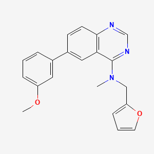 molecular formula C21H19N3O2 B1227415 N-(2-呋喃基甲基)-6-(3-甲氧基苯基)-N-甲基-4-喹唑啉胺 