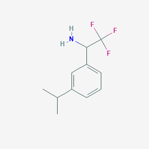 molecular formula C11H14F3N B12274166 2,2,2-Trifluoro-1-(3-isopropyl-phenyl)-ethylamine 