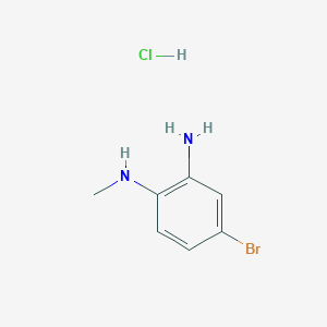 molecular formula C7H10BrClN2 B12274200 4-Bromo-N1-methylbenzene-1,2-diamine hydrochloride 