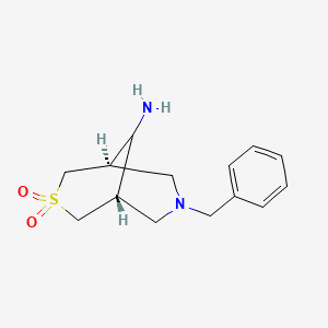 molecular formula C14H20N2O2S B12274218 Rel-(1R,5S,9r)-9-amino-7-benzyl-3-thia-7-azabicyclo[3.3.1]nonane 3,3-dioxide 