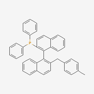 molecular formula C40H31P B12274325 (S)-[2'-(4-Methylbenzyl)-[1,1'-binaphthalen]-2-yl]diphenylphosphine 