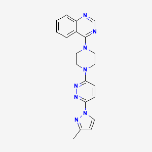 4-{4-[6-(3-methyl-1H-pyrazol-1-yl)pyridazin-3-yl]piperazin-1-yl}quinazoline