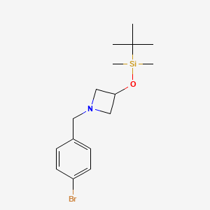 1-(4-Bromobenzyl)-3-[(tert-butyldimethylsilyl)oxy]azetidine