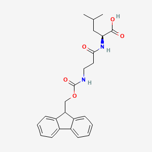 molecular formula C24H28N2O5 B12274382 Fmoc-beta-Ala-Leu-OH 