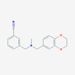 3-({[(2,3-Dihydro-1,4-benzodioxin-6-yl)methyl](methyl)amino}methyl)benzonitrile