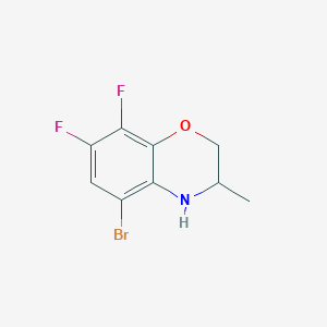 molecular formula C9H8BrF2NO B12274454 5-bromo-7,8-difluoro-3-methyl-3,4-dihydro-2H-1,4-benzoxazine 