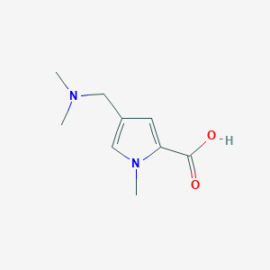 molecular formula C9H14N2O2 B12274474 4-[(Dimethylamino)methyl]-1-methyl-1H-pyrrole-2-carboxylicacid 