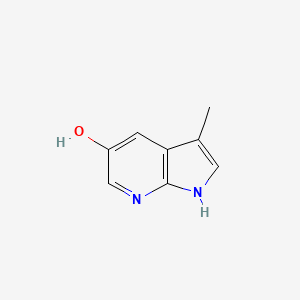 molecular formula C8H8N2O B12274515 3-methyl-1H-pyrrolo[2,3-b]pyridin-5-ol 