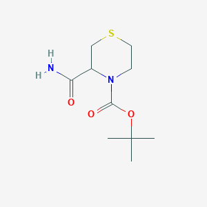 molecular formula C10H18N2O3S B12274528 4-Boc-thiomorpholine-3-carboxylic acid amide 