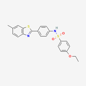 4-ethoxy-N-[4-(6-methyl-1,3-benzothiazol-2-yl)phenyl]benzene-1-sulfonamide