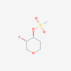 molecular formula C6H11FO4S B12274587 cis-3-Fluoro-tetrahydro-2H-pyran-4-yl methanesulfonate CAS No. 1864003-53-1