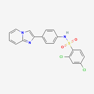 2,4-dichloro-N-(4-{imidazo[1,2-a]pyridin-2-yl}phenyl)benzene-1-sulfonamide