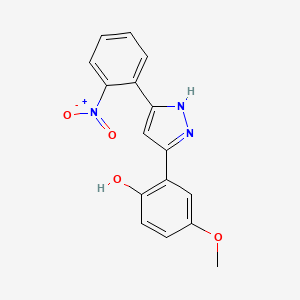 4-Methoxy-6-[5-(2-nitrophenyl)-1,2-dihydropyrazol-3-ylidene]-1-cyclohexa-2,4-dienone