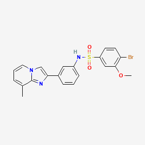 4-bromo-3-methoxy-N-(3-{8-methylimidazo[1,2-a]pyridin-2-yl}phenyl)benzene-1-sulfonamide