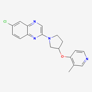 6-Chloro-2-{3-[(3-methylpyridin-4-yl)oxy]pyrrolidin-1-yl}quinoxaline