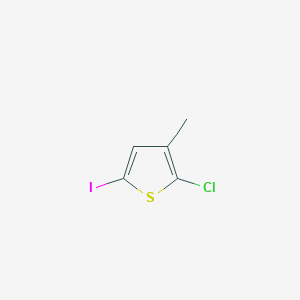 molecular formula C5H4ClIS B12274617 2-Chloro-5-iodo-3-methylthiophene 