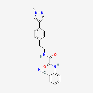 molecular formula C21H19N5O2 B12274680 N-(2-cyanophenyl)-N'-{2-[4-(1-methyl-1H-pyrazol-4-yl)phenyl]ethyl}ethanediamide 