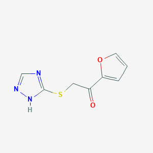 molecular formula C8H7N3O2S B1227472 1-(2-呋喃基)-2-(1H-1,2,4-三唑-5-硫基)乙酮 