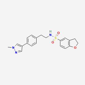 molecular formula C20H21N3O3S B12274737 N-{2-[4-(1-methyl-1H-pyrazol-4-yl)phenyl]ethyl}-2,3-dihydro-1-benzofuran-5-sulfonamide 