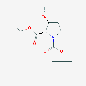 Rac-1-tert-butyl 2-ethyl (2r,3s)-3-hydroxypyrrolidine-1,2-dicarboxylate