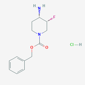 benzyl (3R,4S)-4-amino-3-fluoropiperidine-1-carboxylate;hydrochloride