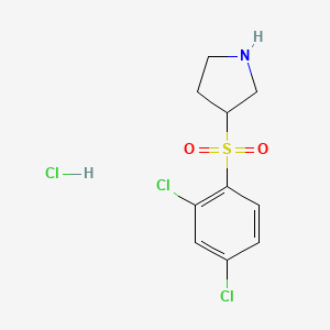 3-(2,4-Dichlorophenyl)sulfonylpyrrolidine;hydrochloride