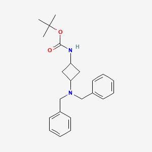 molecular formula C23H30N2O2 B12274795 tert-Butyl (3-(dibenzylamino)cyclobutyl)carbamate CAS No. 1356087-56-3