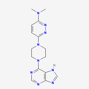 N,N-dimethyl-6-[4-(9H-purin-6-yl)piperazin-1-yl]pyridazin-3-amine