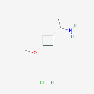 molecular formula C7H16ClNO B12274810 1-(3-Methoxycyclobutyl)ethanamine;hydrochloride 