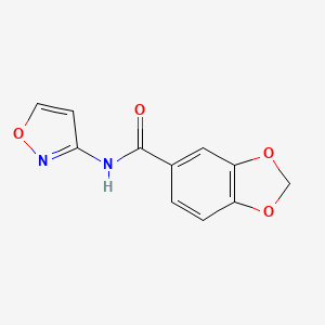 molecular formula C11H8N2O4 B1227483 N-(3-isoxazolyl)-1,3-benzodioxole-5-carboxamide 