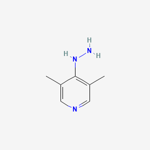 molecular formula C7H11N3 B12274848 4-Hydrazinyl-3,5-dimethylpyridine 