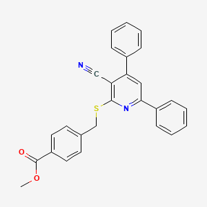 Methyl 4-{[(3-cyano-4,6-diphenylpyridin-2-yl)sulfanyl]methyl}benzoate