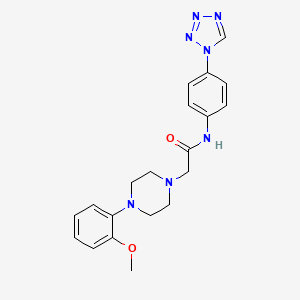 molecular formula C20H23N7O2 B1227487 2-[4-(2-甲氧基苯基)-1-哌嗪基]-N-[4-(1-四唑基)苯基]乙酰胺 