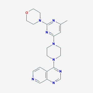 4-[4-Methyl-6-(4-{pyrido[3,4-d]pyrimidin-4-yl}piperazin-1-yl)pyrimidin-2-yl]morpholine