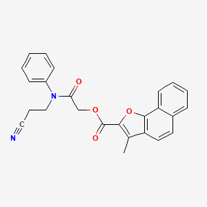molecular formula C25H20N2O4 B1227496 3-甲基-2-苯并[g]苯并呋喃甲酸[2-[N-(2-氰基乙基)苯胺基]-2-氧代乙基]酯 