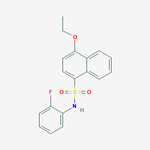 molecular formula C18H16FNO3S B12274987 4-ethoxy-N-(2-fluorophenyl)naphthalene-1-sulfonamide 